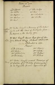 Minutes of meeting, 26 October 1732