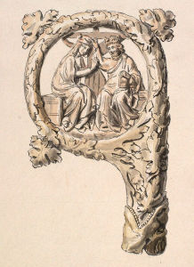 Medieval ivory crosier head