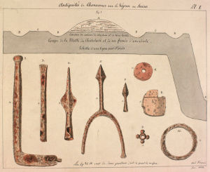 Medieval objects from Le Châtelard, Switzerland