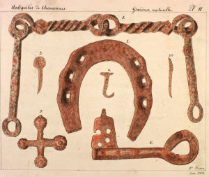 Medieval objects from Le Châtelard, Switzerland