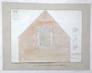 [End of the Barn at Preston Hall in Kent. Archaeol. Vol. XIII p. 142]