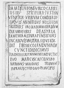 Roman inscription from Northumberland