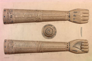 Medieval reliquary in the shape of an arm